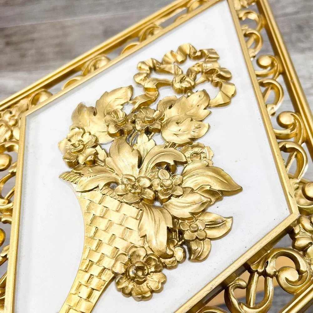 Faux Brass Gold‎ Wall Hanging Set of 2 - Burwood Interior Decor